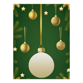 Pôster Decorações Festivas de Natal