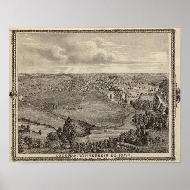 Pôster Decorah, Winnesheik Co, Iowa (Frente)