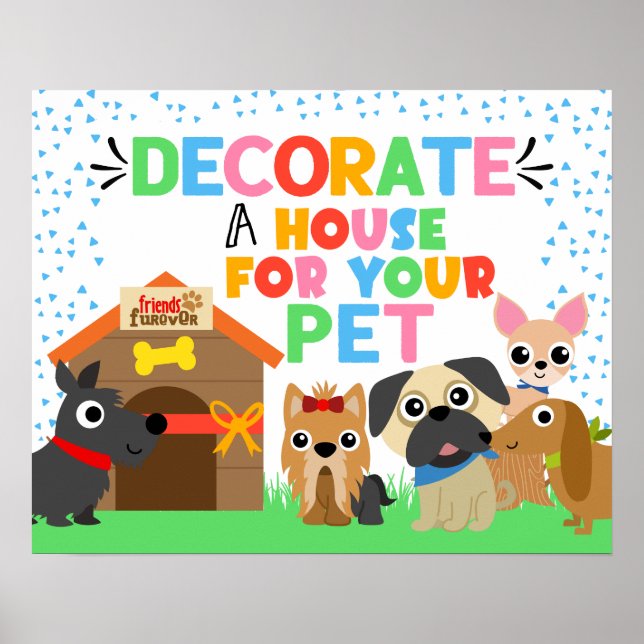 Poster Decorate Your Pets House Station Sign (Frente)