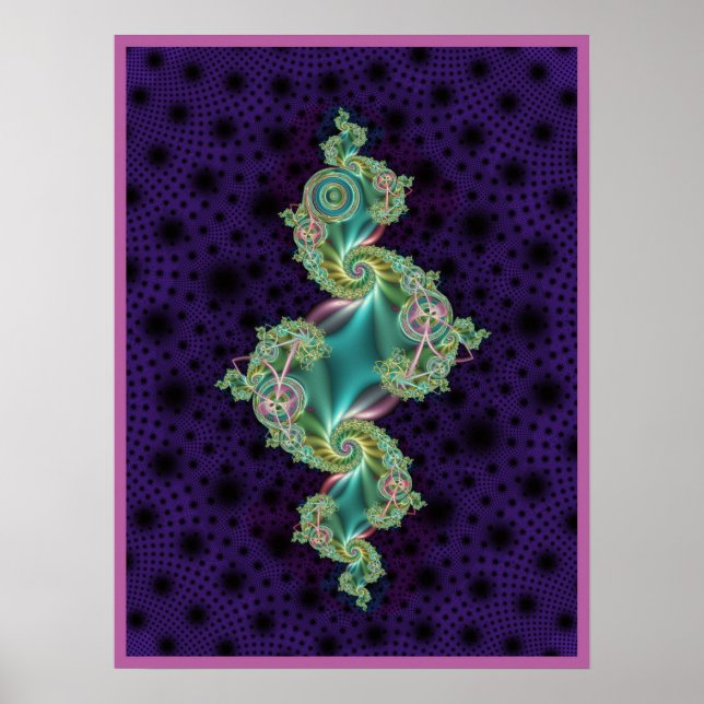 Poster Decorativa Julia Fractal (Frente)