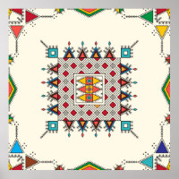 Decorative geometric repeating pattern inspired by