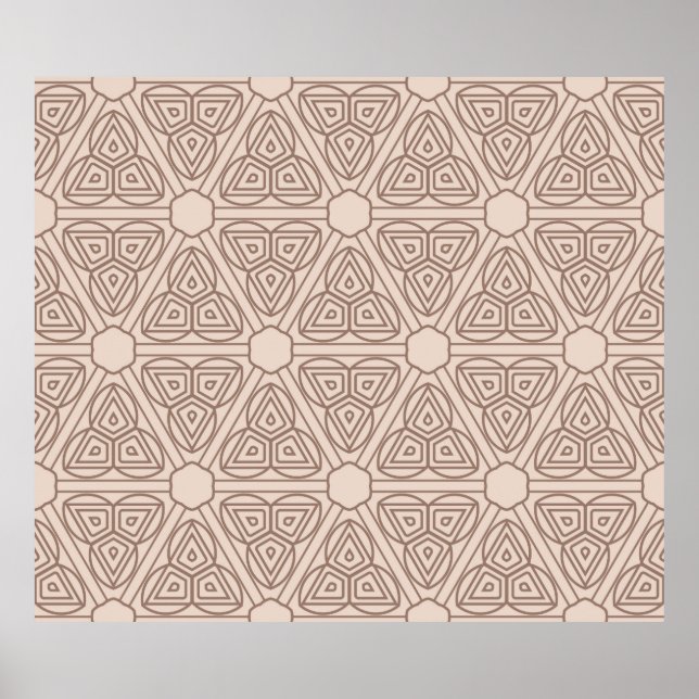 Poster decorative geometric seamless pattern. illustratio (Frente)