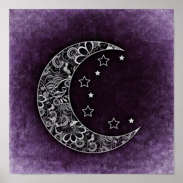 Poster Decorative Moon and Stars (Frente)