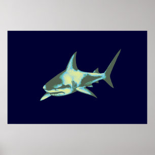 Pôster decorative print of shark