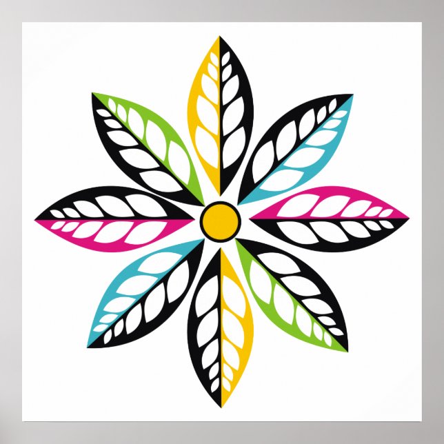 Pôster Decorativo Folgas modernas, abstrato (Frente)