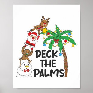 Poster Decore A Palmeira Natal Em Julho Xmas Homens Mulhe