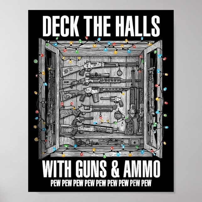 Poster Decore Os Corredores Com Armas & Munição  (Frente)