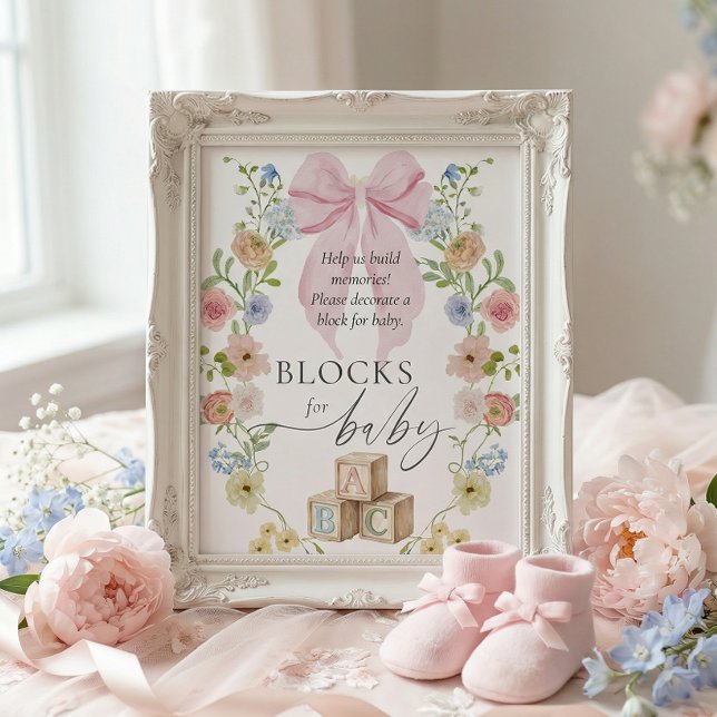 Poster Decore um Bloco para o Sinal do Bebê (Criador carregado)