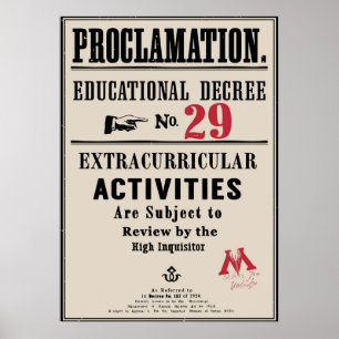 Poster Decreto educativo n.o 29 de proclamação