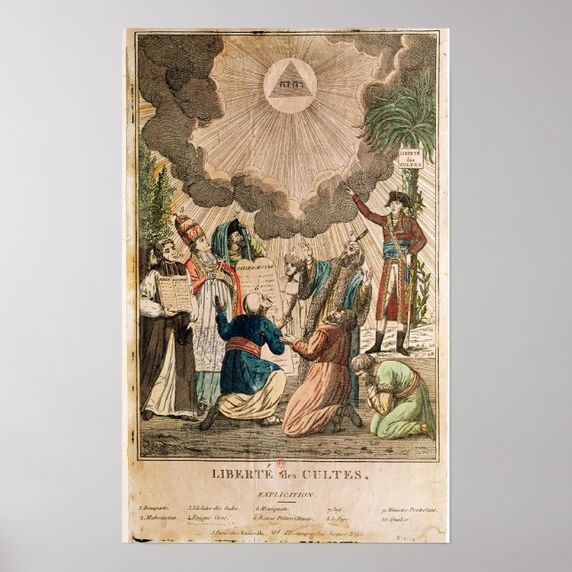 Pôster Decreto Instituindo a Liberdade de Culto (Frente)