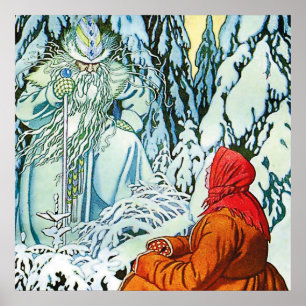 Poster “Ded Moroz” or “Father Frost” by Ivan Bilibin