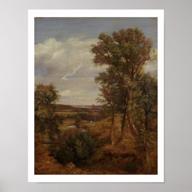 Poster Dedham Vale, 1802 (óleo na canvas) (Frente)