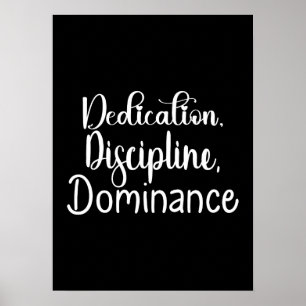 Poster Dedicação, Disciplina - Hustle, Gym, Sucesso