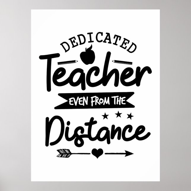 Poster Dedicated Teacher Distance (Frente)
