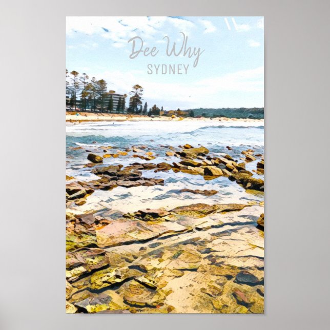 Poster Dee Why Norte beaches sydney (Frente)