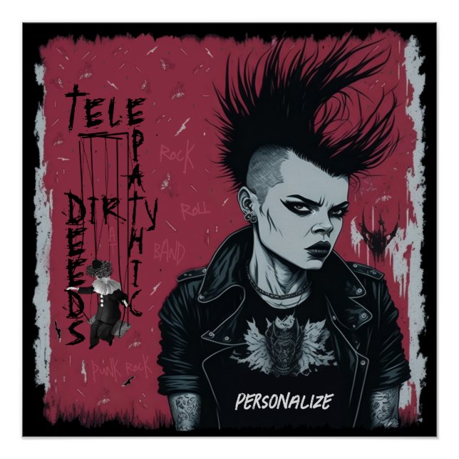 Pôster Deeds Sujos Telepáticos Ela tem a aparência Legal (Frente)