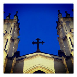 Pôster Deep blue cross