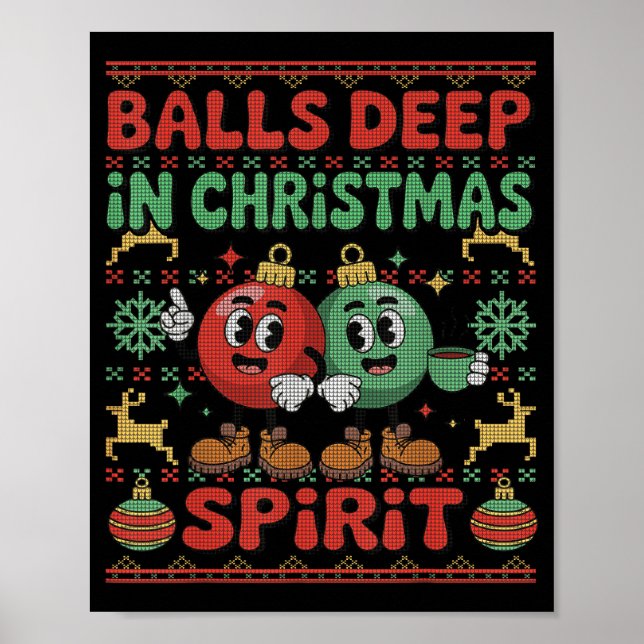 Poster Deep In The Christmas Srit Xmas Husband Ugly Sweat (Frente)
