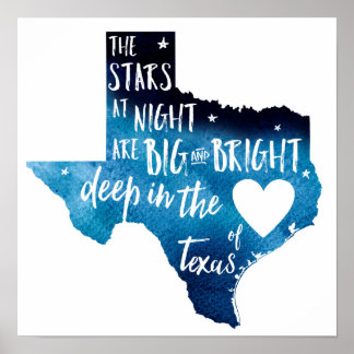 Poster deep in The Heart of TX Harvey print