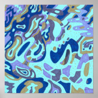 "Deep is the Ocean" - Abstrato original 12x12