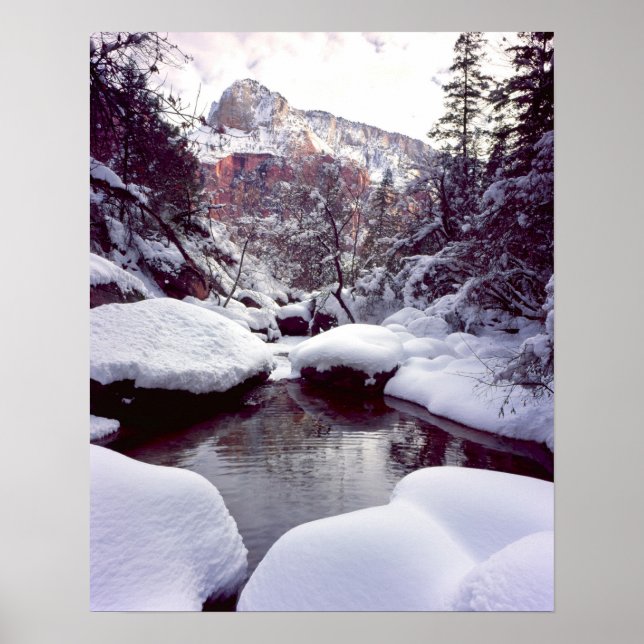 Poster Deep snow at Middle Emerald Pools (Frente)