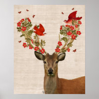 Deer and Love Birds