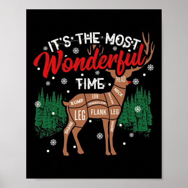 Poster Deer Churrasco Funny Grieling Churrasco Pitmaster  (Frente)
