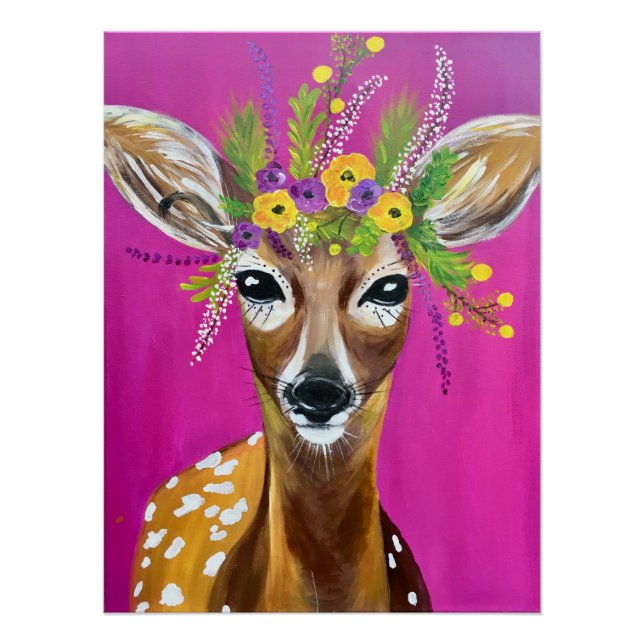 Pôster Deer Glossy Poster (Frente)