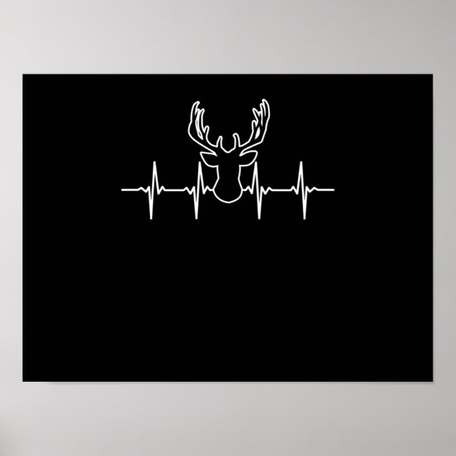 Poster Deer Heartbeat Hunter Season Hunter Hunt Lover Gr (Frente)