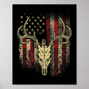 Poster Deer Hunters Deer Skull