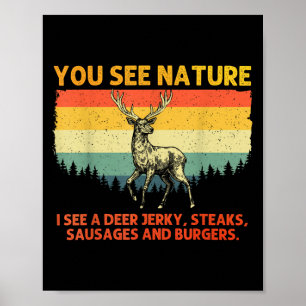 Poster Deer Hunting Art For Men Women Wildlife Hunter Dee