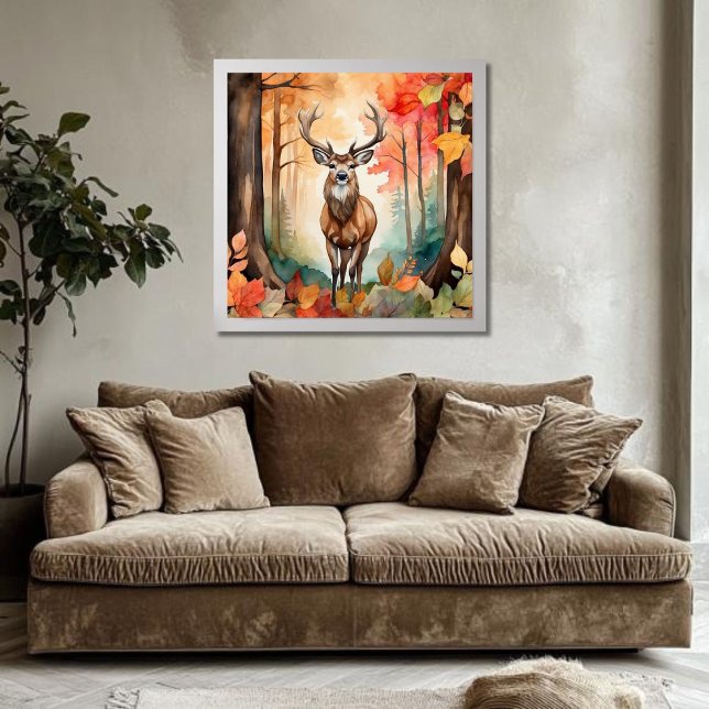 Poster Deer in Fall Foliage (Criador carregado)