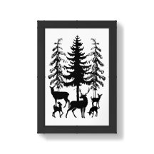 Deer in Forest Wall Art