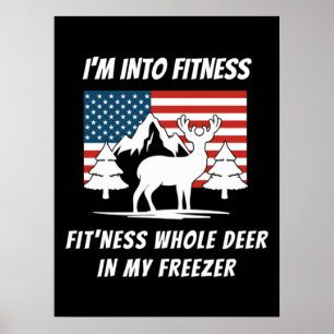 Poster Deer In My Freezer - Caçador De Veados