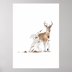 Poster Deer Polygon Art