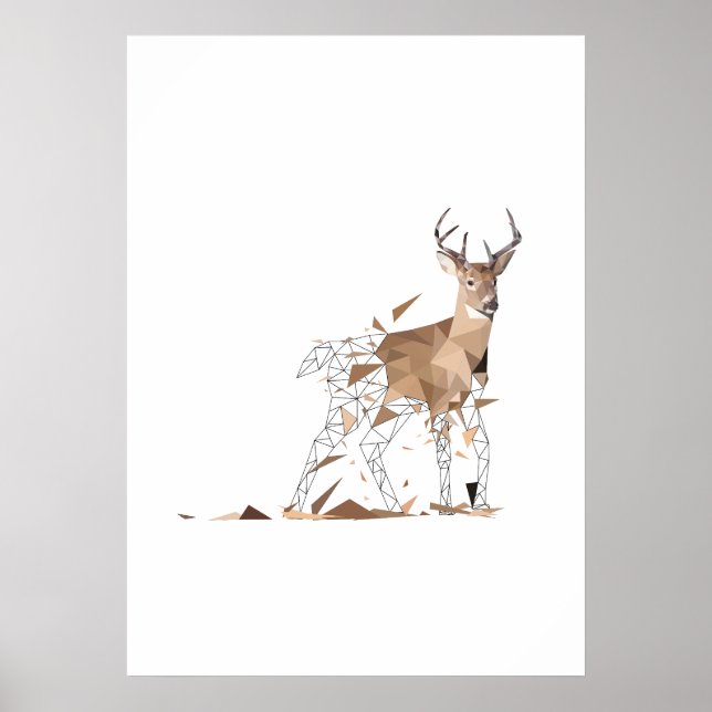 Poster Deer Polygon Art (Frente)