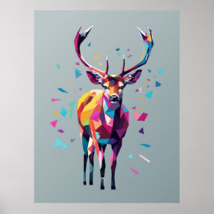 Poster Deer pop art