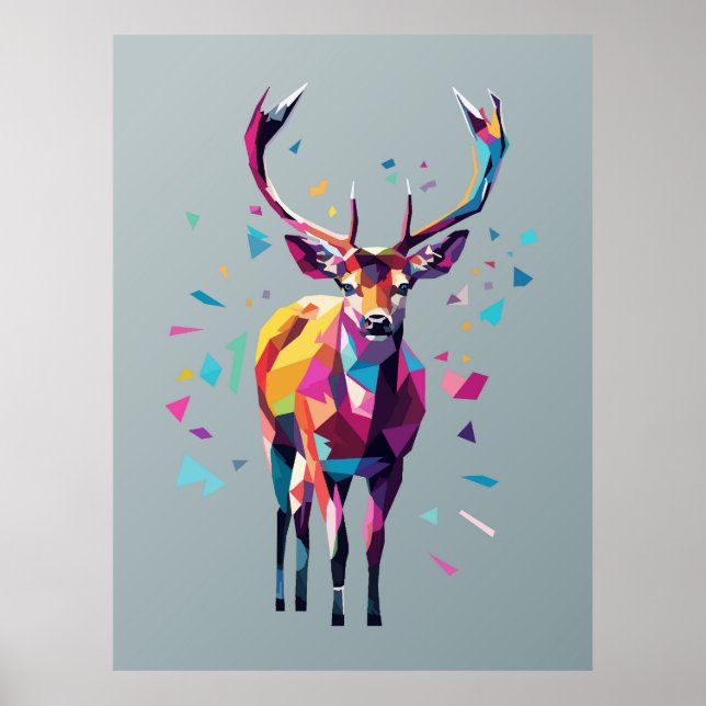 Poster Deer pop art (Frente)