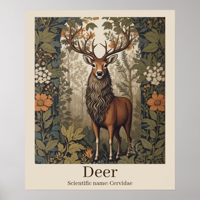 Poster Deer Scientific Name (Frente)