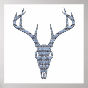 Poster Deer Skull Wall Art