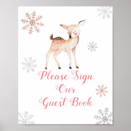 Poster Deer Winter ONEderland Por favor assine nosso conv