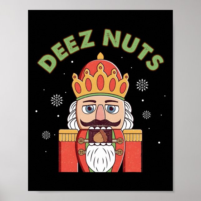Poster Deez Loucos Nutcracker Nuts Men Festa de Natal P (Frente)