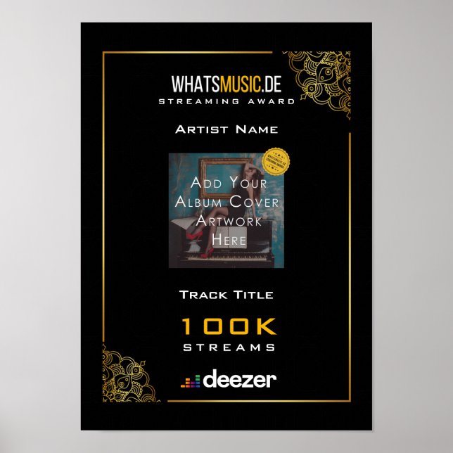 Poster Deezer Music Streaming Award (Frente)