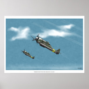 Poster Defendendo a subida de energia do Reich Fw190