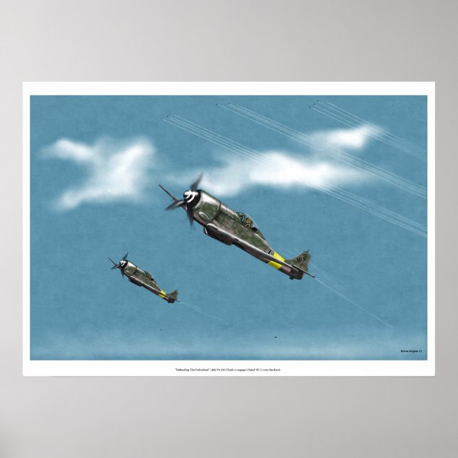Poster Defendendo a subida de energia do Reich Fw190 (Frente)