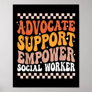 Poster Defender o suporte capacita o trabalho social do t