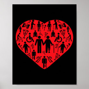 Poster Deficiência ama Cadeira de Rodas Quadriplégica Par