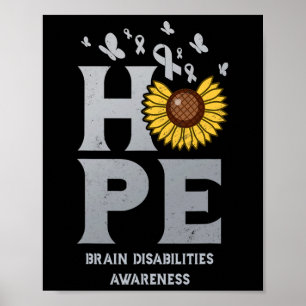 Poster Deficiências cerebrais Silver Hope Vintel Girassol
