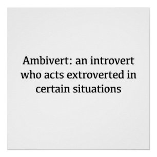 Pôster Definição Ambivert