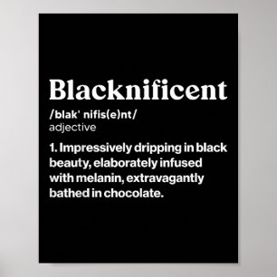 Poster Definição Blacknificente do Orgulho Negro Africano